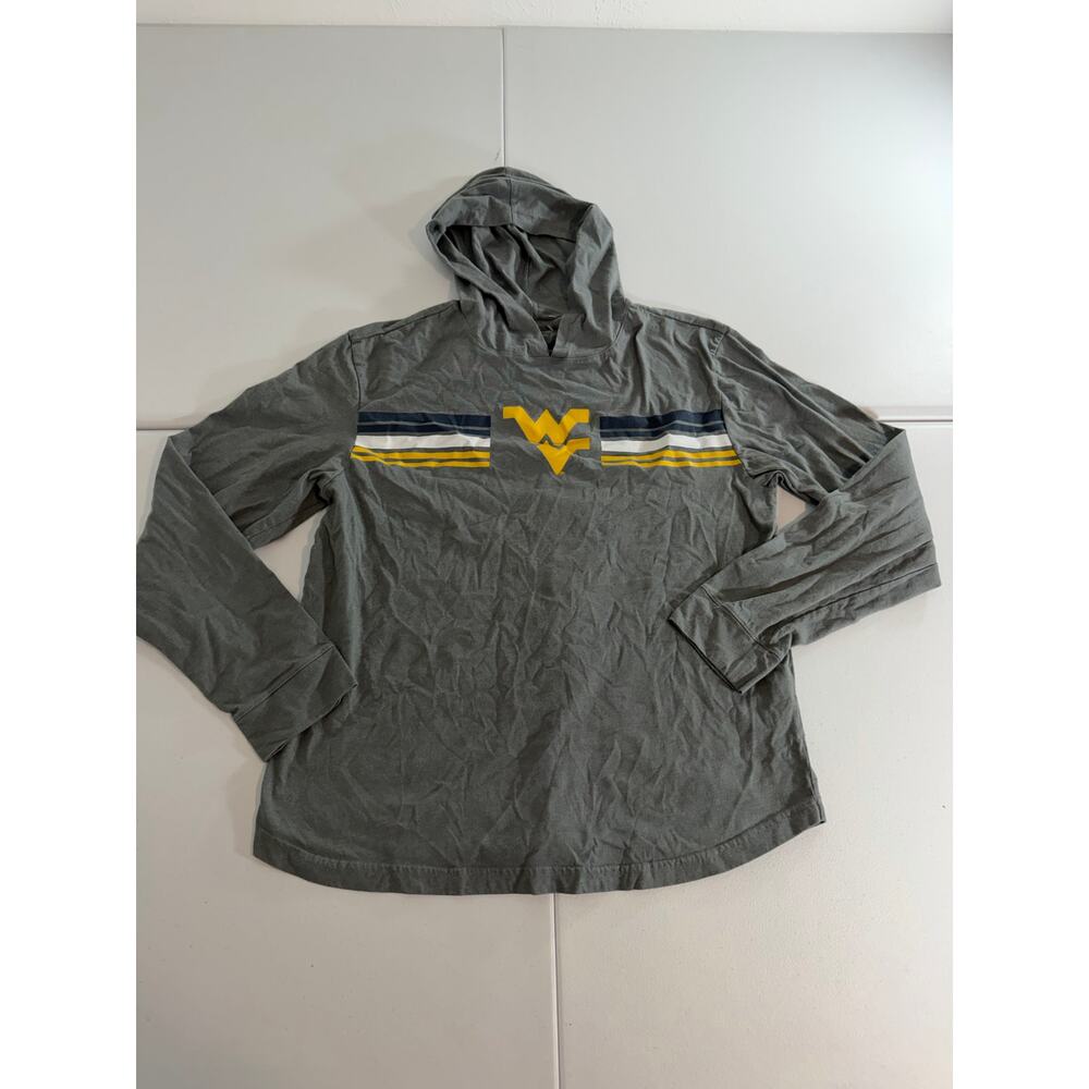 West Virginia mountaineers pull over sweatshirt hoodie gray size XL
